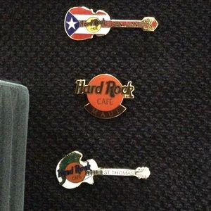 Hard Rock Cafe Pins Set of 3